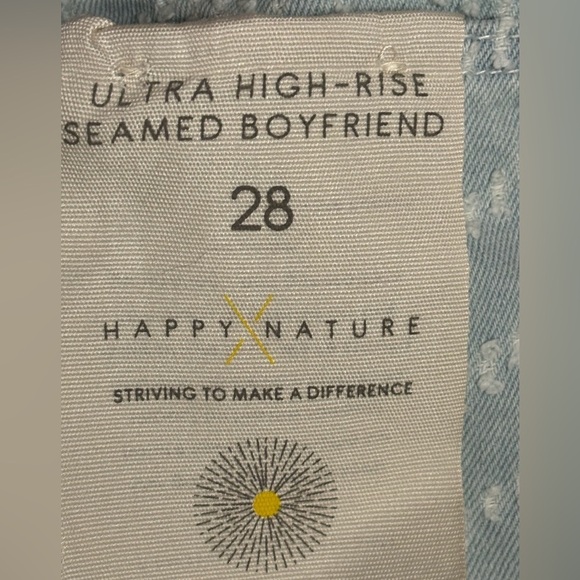 Happy × Nature Ultra High Rise Seamed Jeans Swiss Dot Straight Leg Size … - Picture 6 of 13